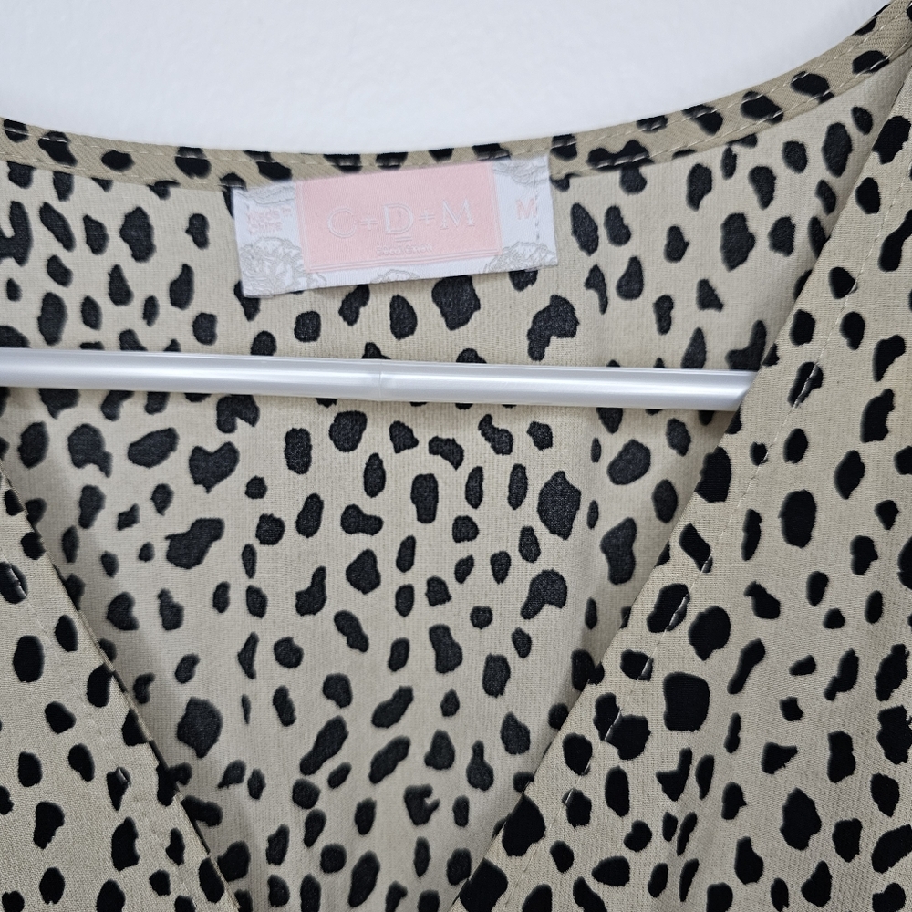 C+D+M Animal Print Dress Sz M - Picture 3 of 10
